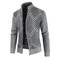 Nowa jesienna kurtka zimowa męskie płaszcze solidna Slim Fit gruba płaszcze polarowe męska kurtka stójka w stylu Casual kurtka zapinana na zamek mężczyzn 5